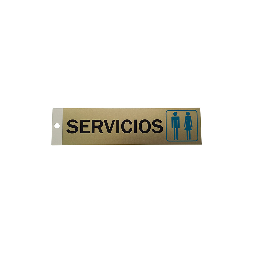 Letrero Silueta Grande  Metalizado Servicios