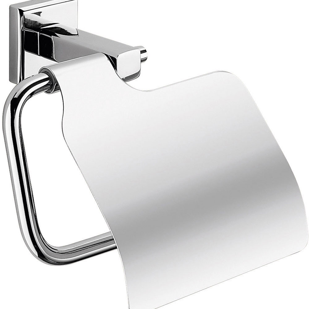 Portarrollo C/Tapa Colorado Cromo Blist