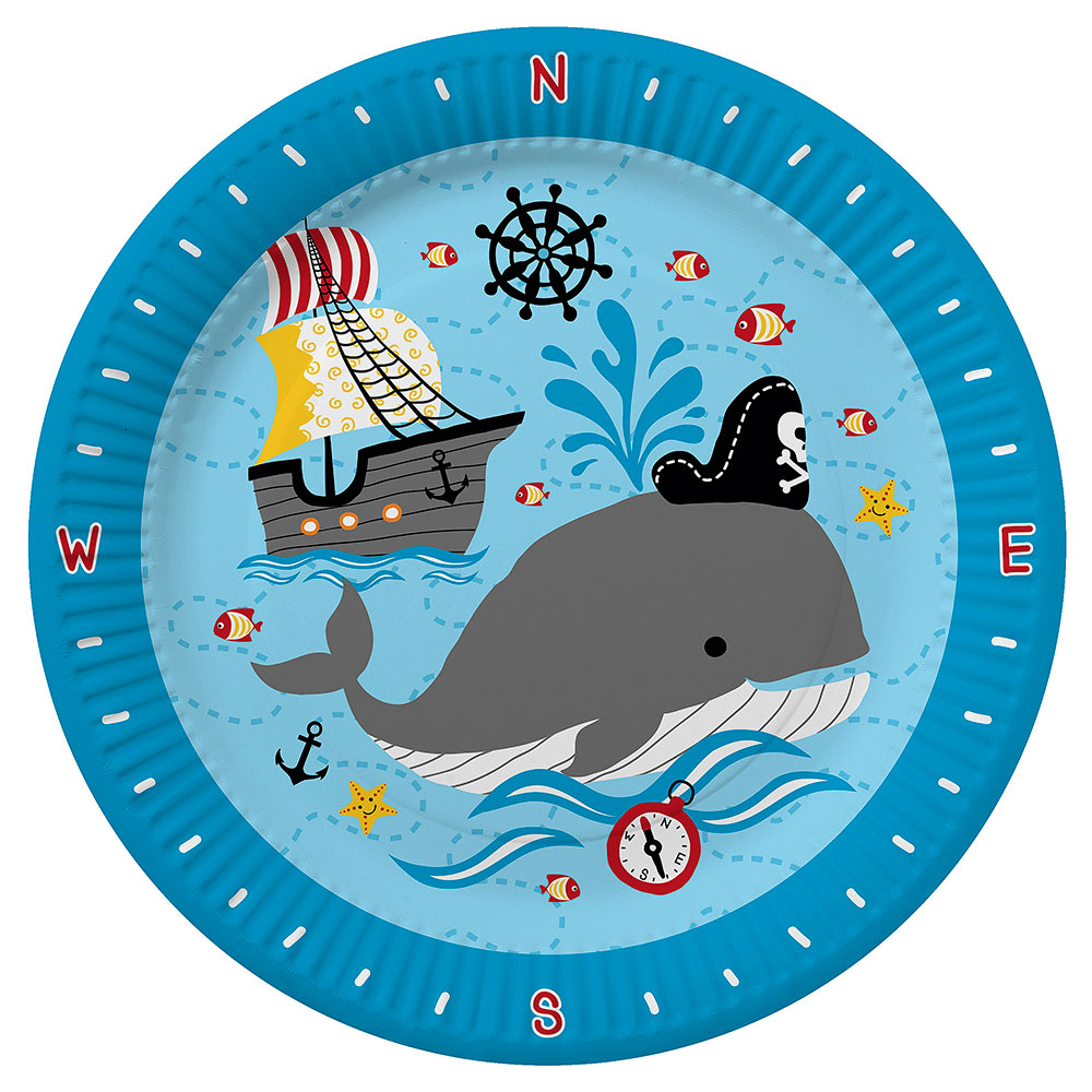 Platos 18 cm Pirates World Plastic Free (8 uds.)