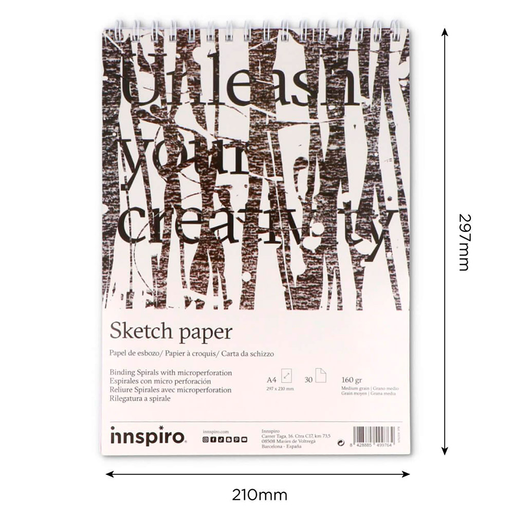 Bloc Papel Esbozo . A4 30 Páginas 160g 800509