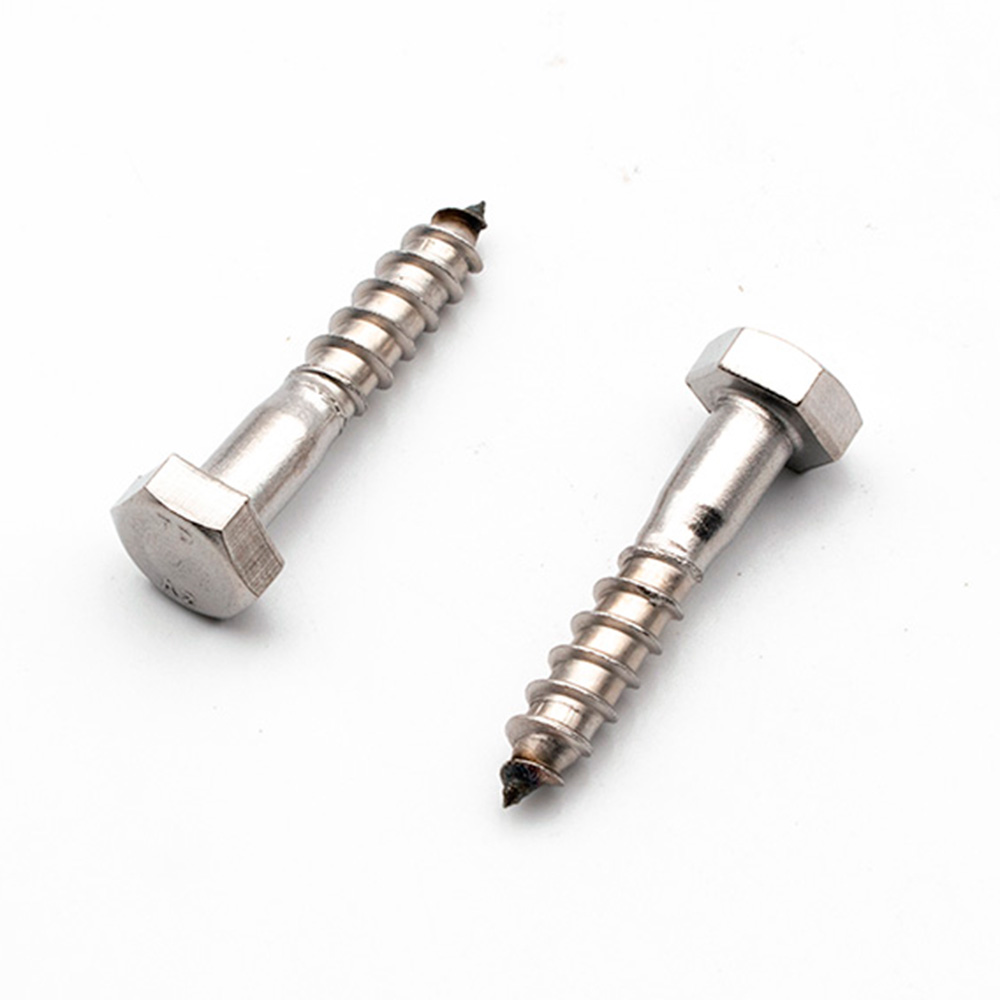 Tirafondo rosca madera 304 Din 571 6x30mm. (4u.)