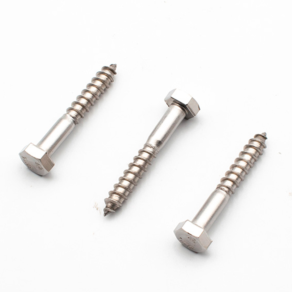 Tirafondo rosca madera 304 Din 571 6x40mm. (3u.)