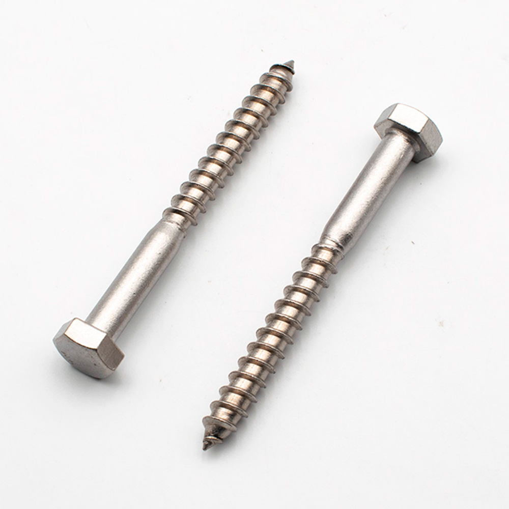 Tirafondo rosca madera 304 Din 571 8x80mm. (2u.)