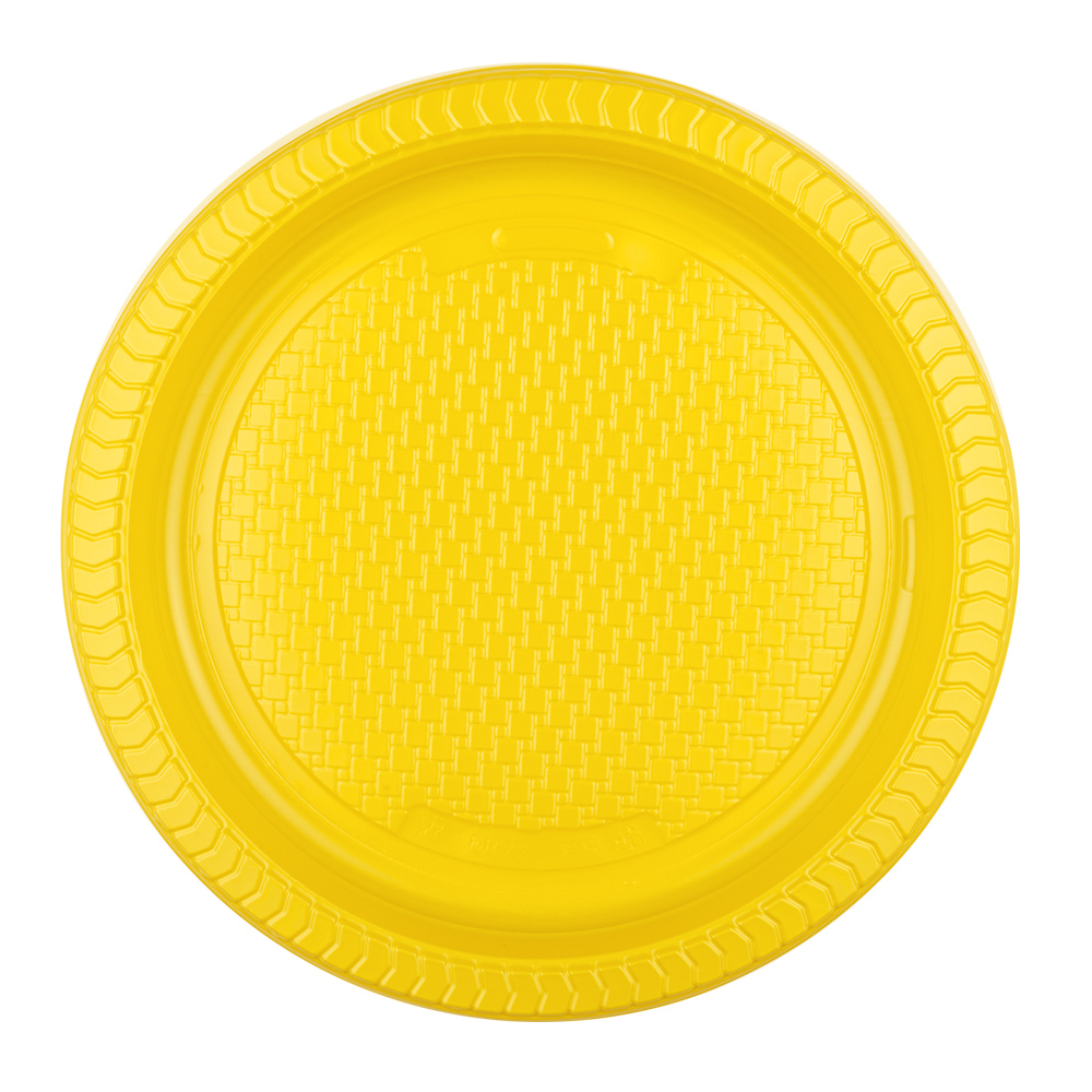 Platos Color 22 Cm. 10 Und. Amarillo