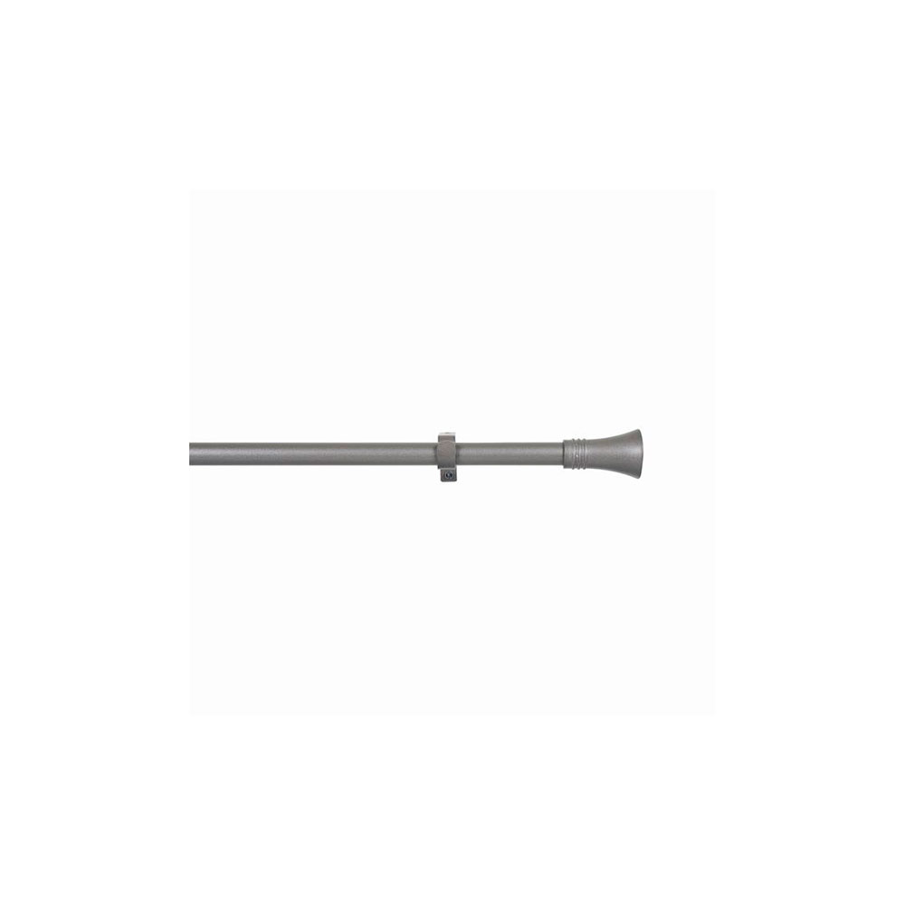 Barra Metal 19Mm Cono Anillo Gris Plomo Ext. De 160-300Cm