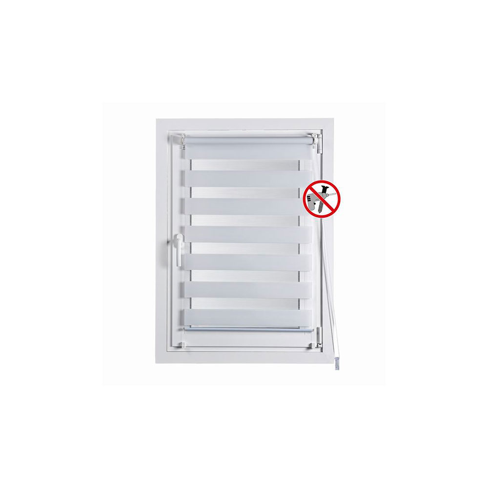 Estor Enrollable Noche Y Dia Clip&Fix N&D Blanco 150x180Cm