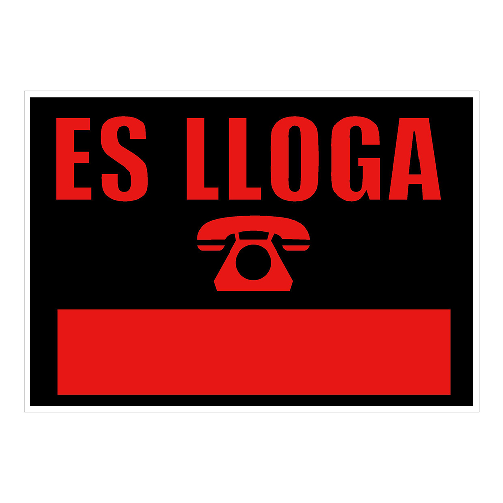 Cartel Plastico Es Lloga Ref. 211 350x250 Cm.