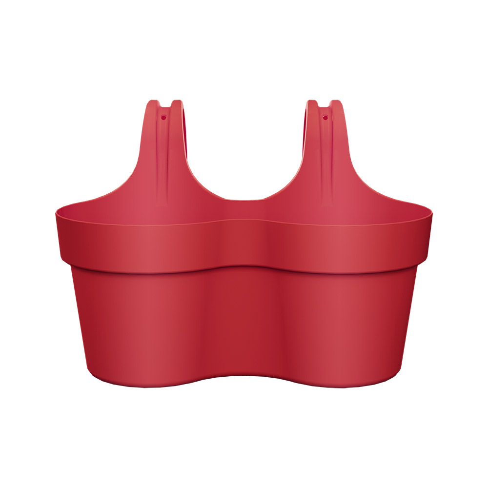 Maceta Balcón París Rojo Oscuro Duo