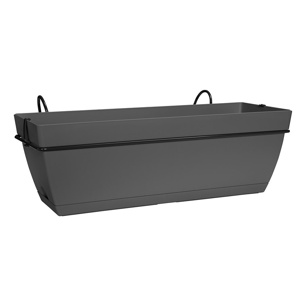 Maceta Balcón París Antracita 50cm