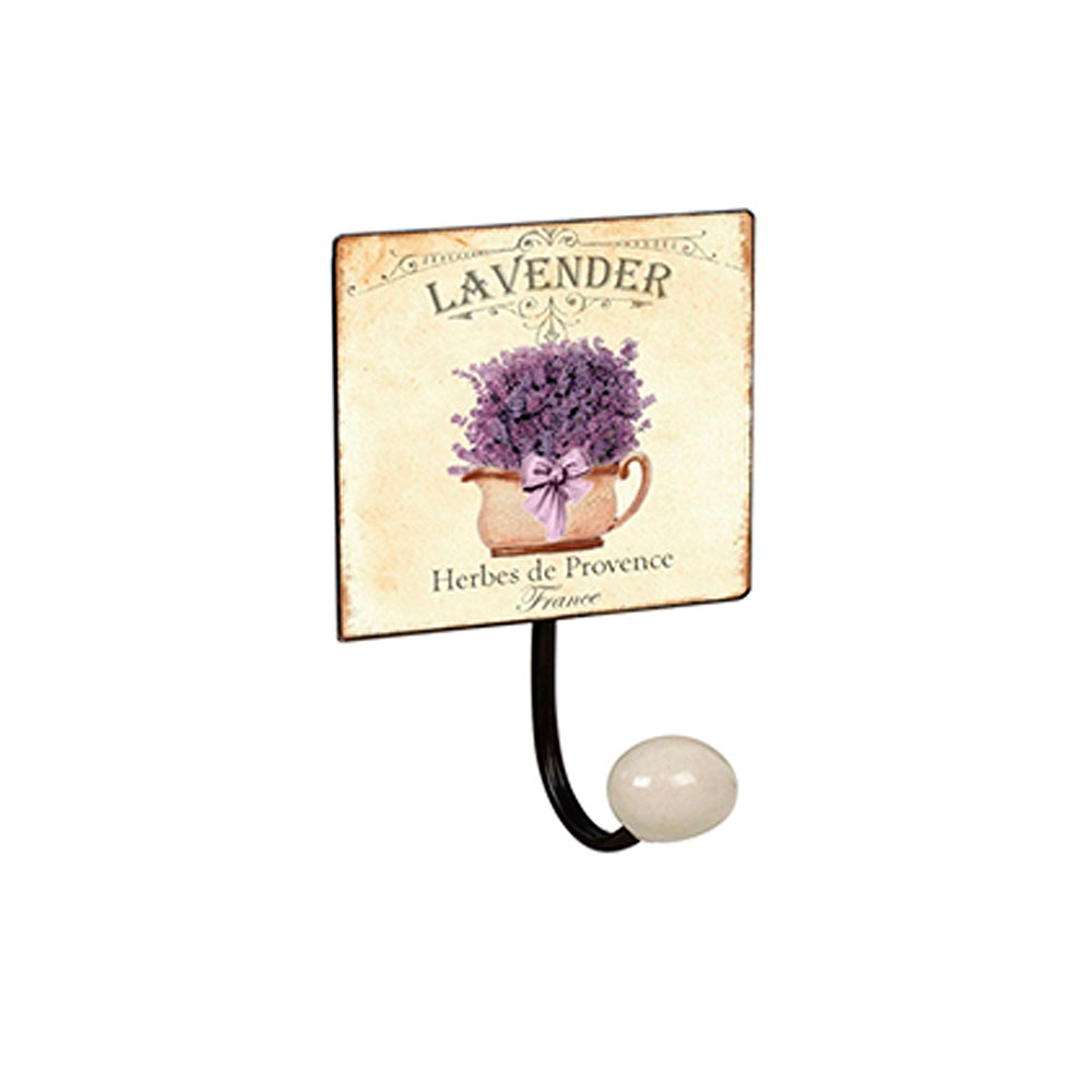 Percha Pared - 1 Pomo Porcelana Lavanda 2 