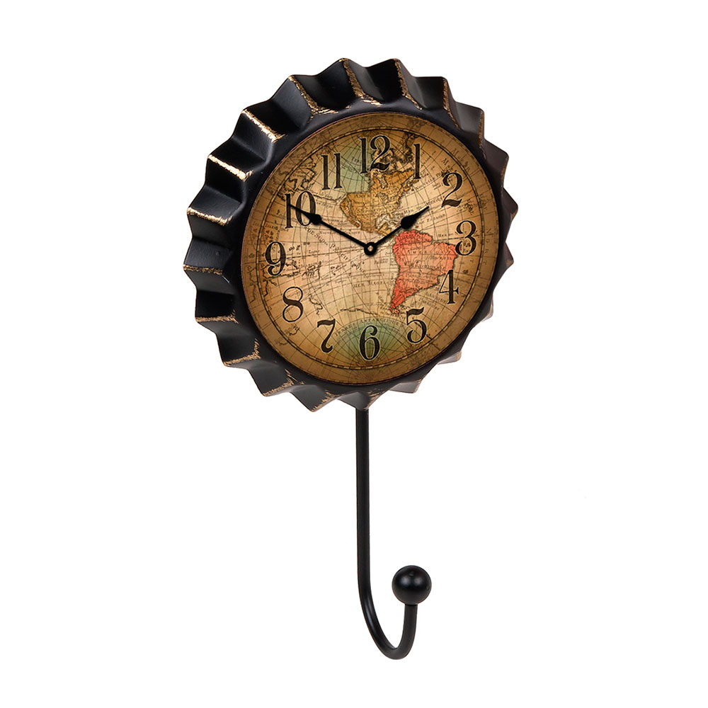 Percha Pared - 1 Pomo Chapa Reloj Mapa