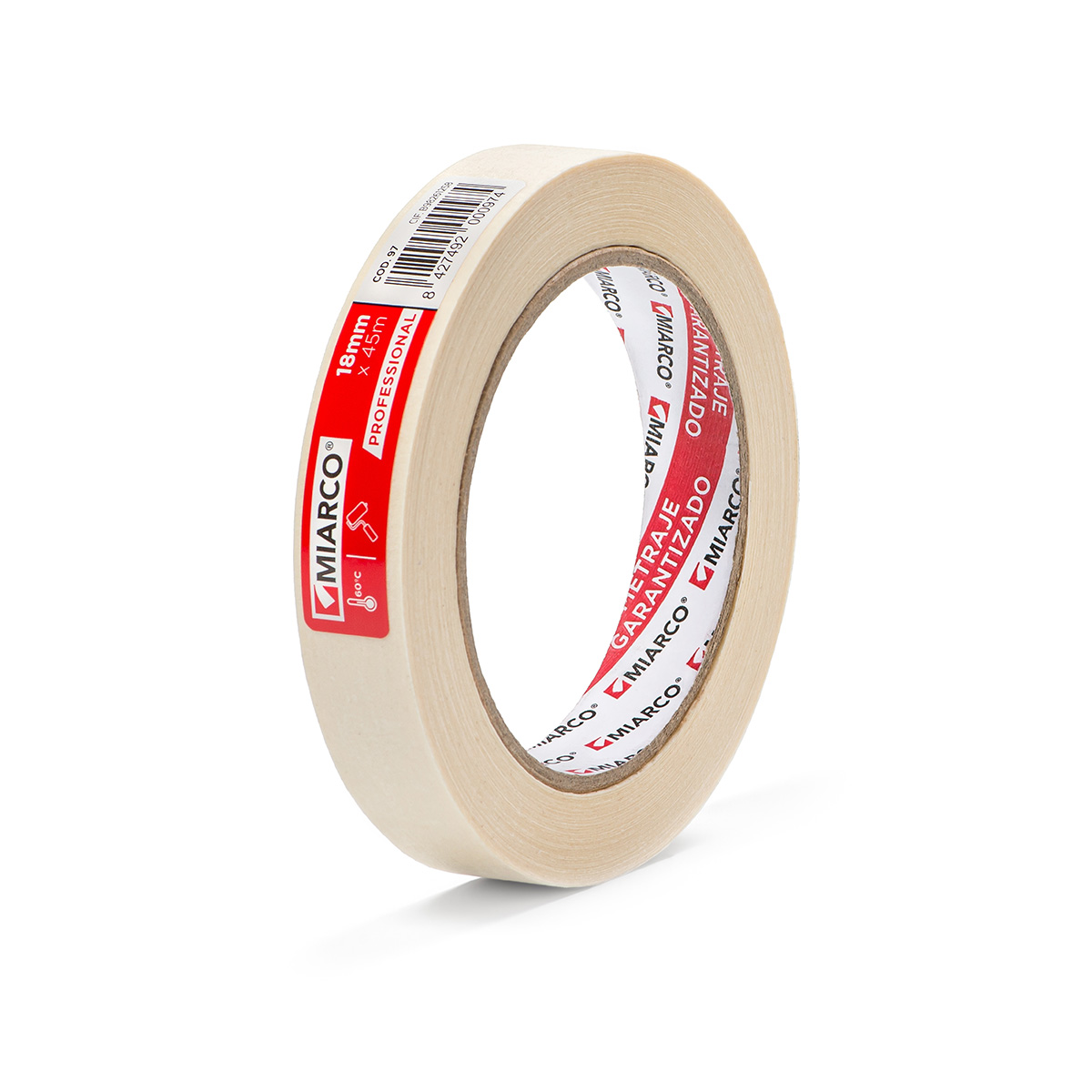 Cinta adhesiva Krepp Miarco 18mm X 45m Co