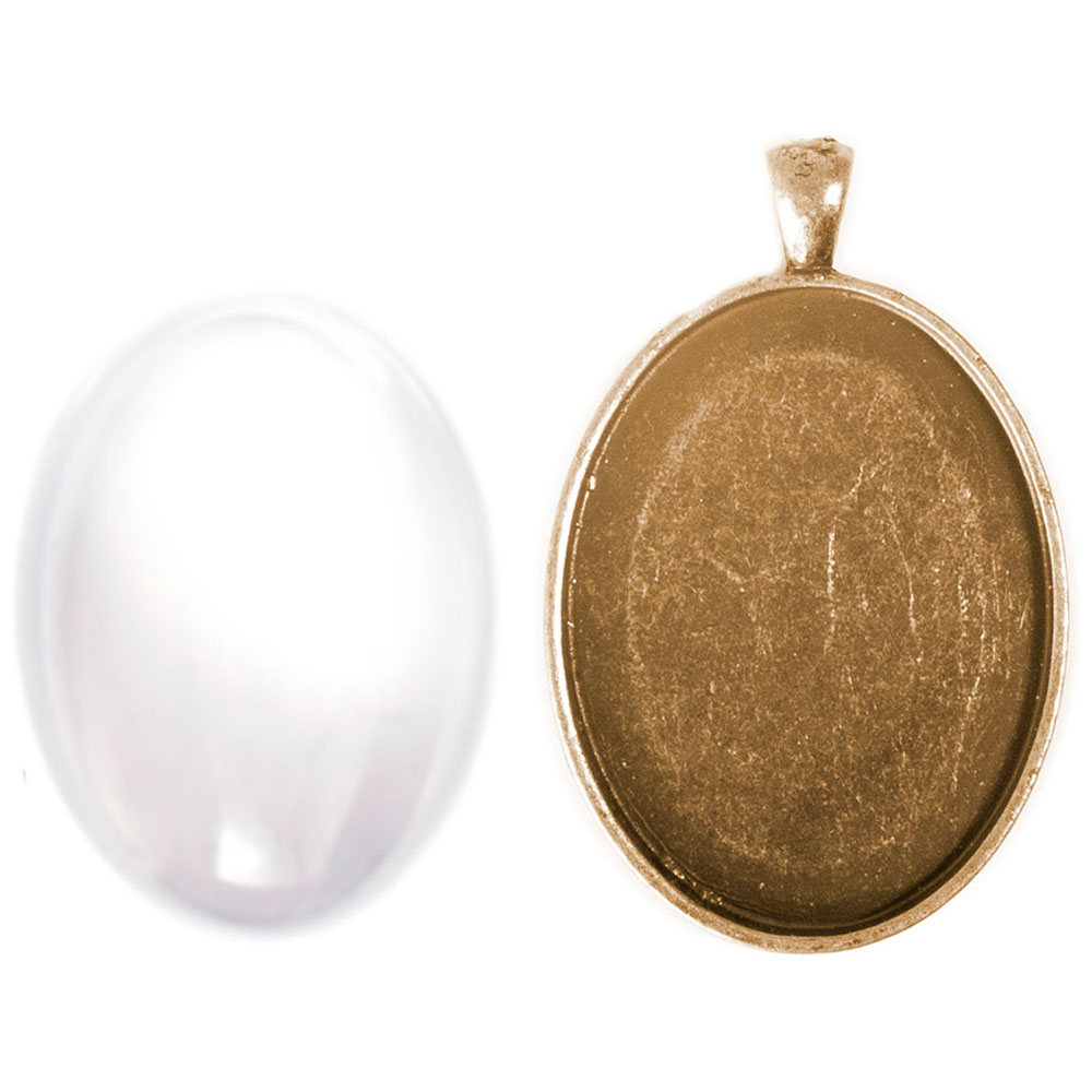 C. Camafeo Met.30x40Cm/99443-Ag Óvalo Dorado Envejecido