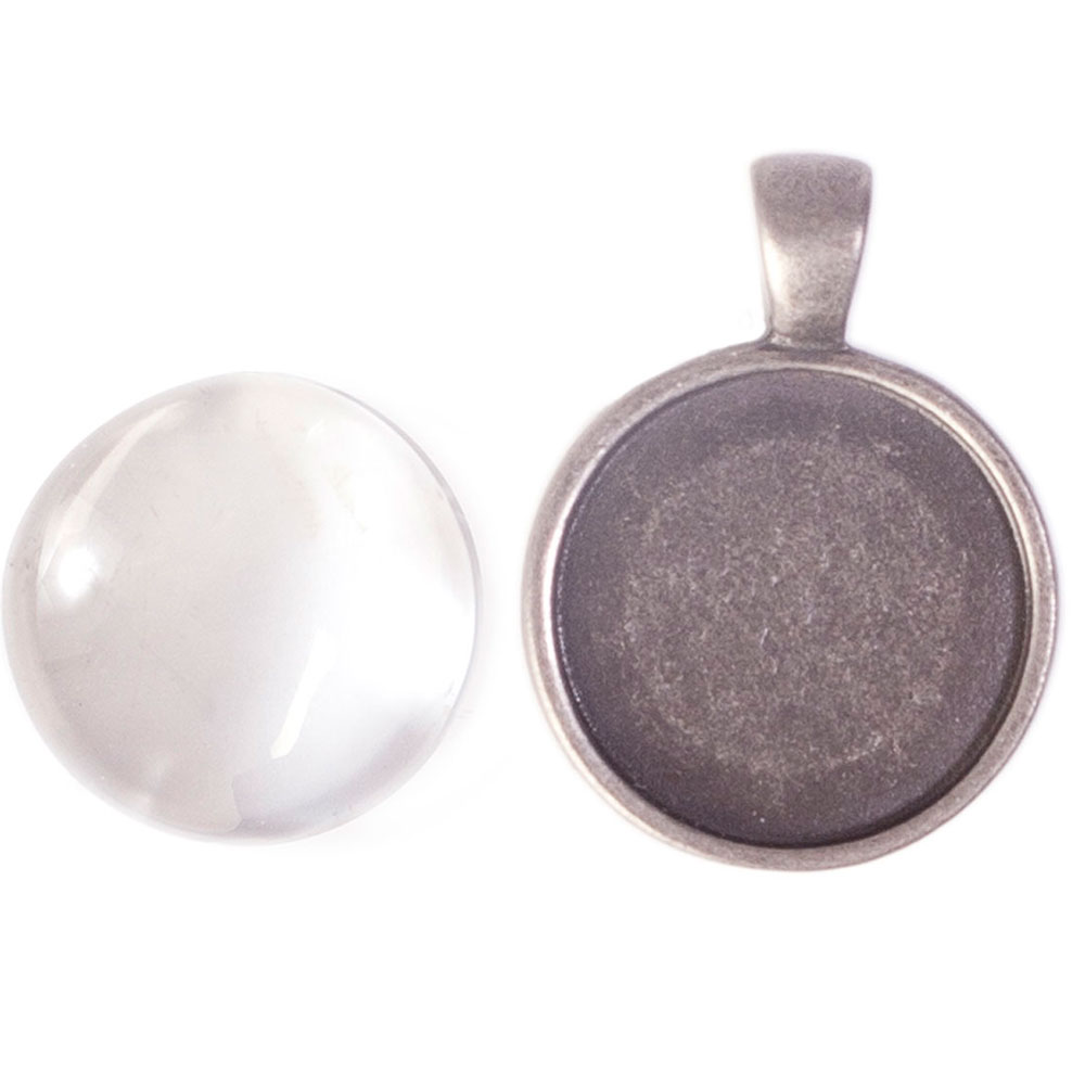 C. Camafeo Met. 20Mm/99511-As Redondo Plateado Envejecido