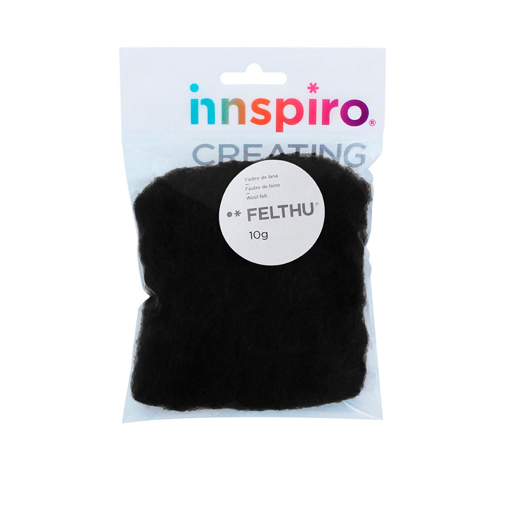 Fieltro De Lana Felthu Negro 10 Gr