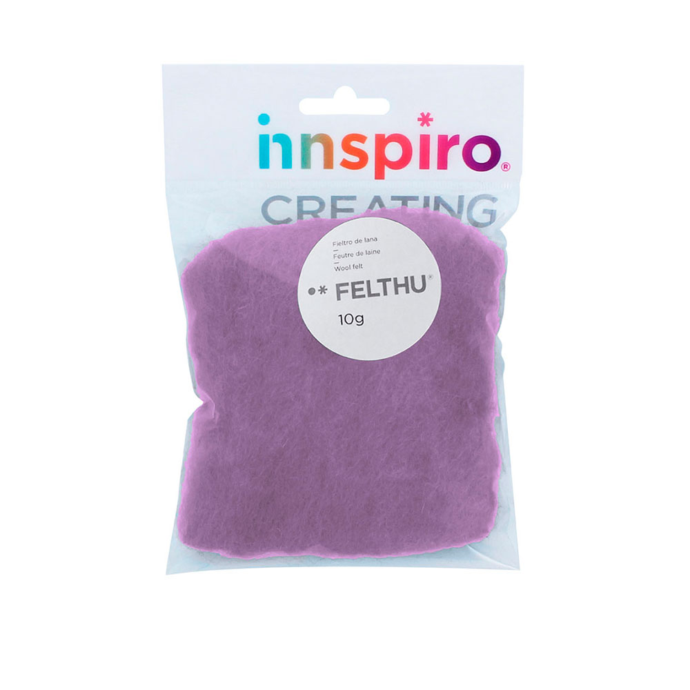 Fieltro De Lana  Felthu Lila Claro 10 Gr