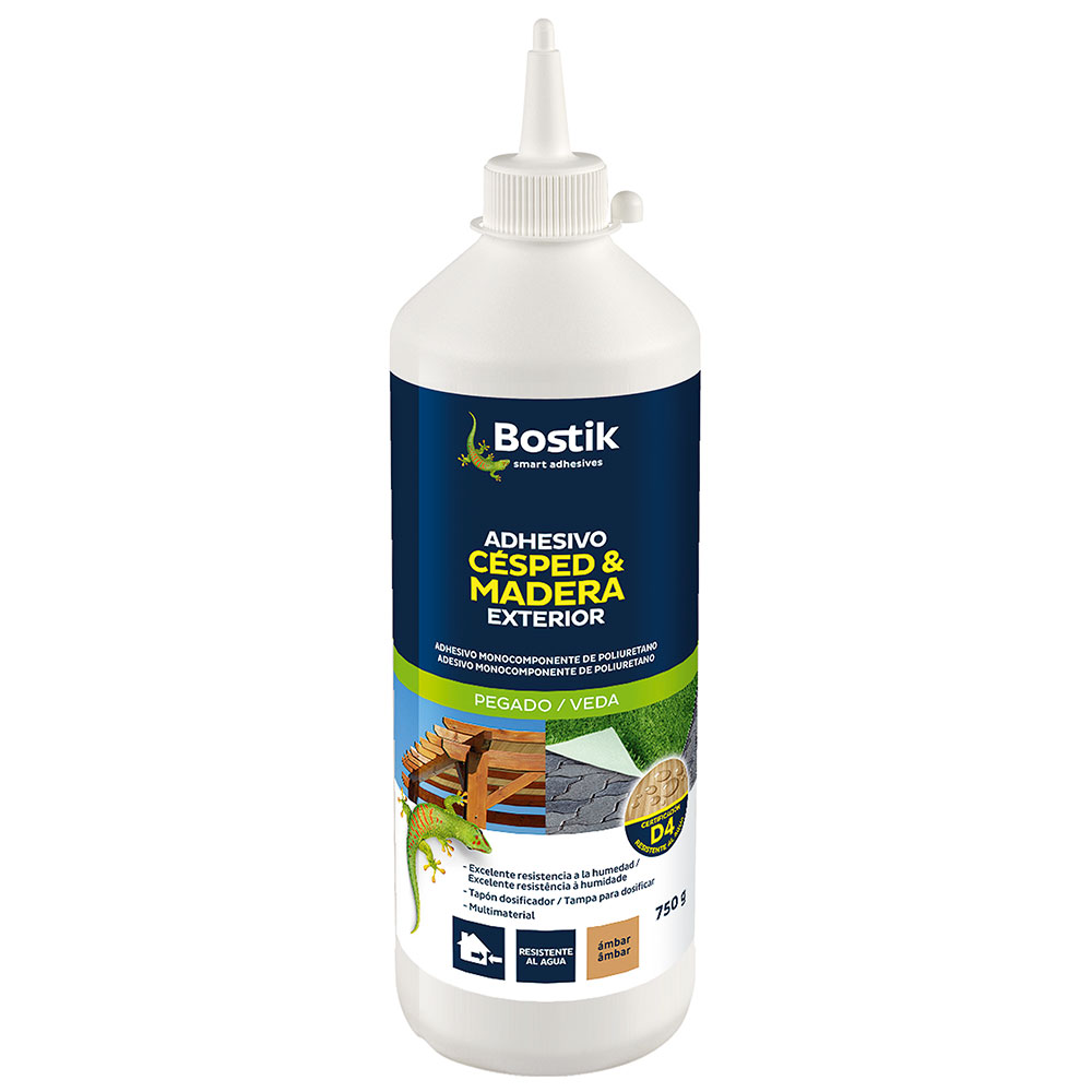 Adhesivo Césped y Madera Exterior - Biberón 750 g Ámbar