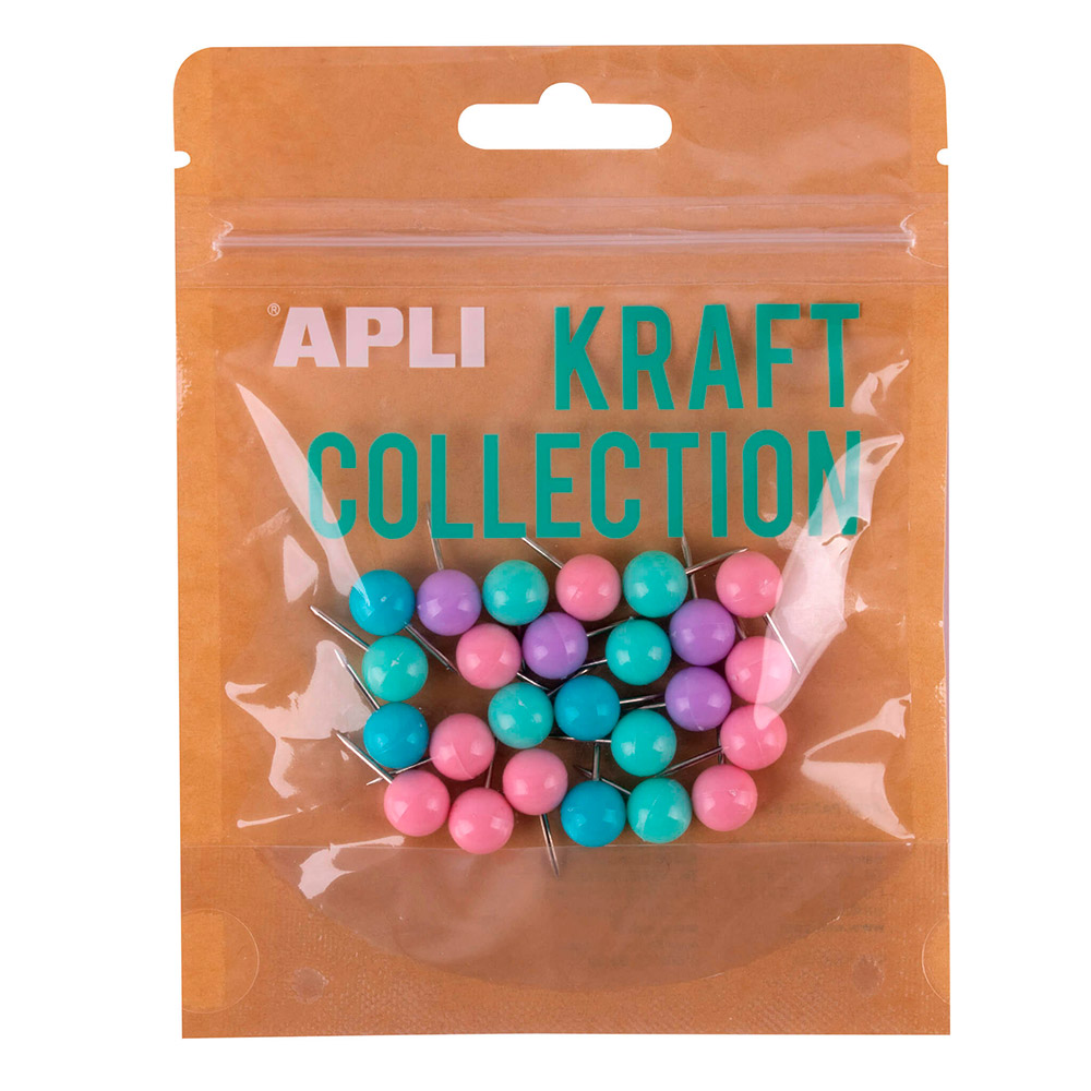 Agujas Push Pins Kraft 25 uds.