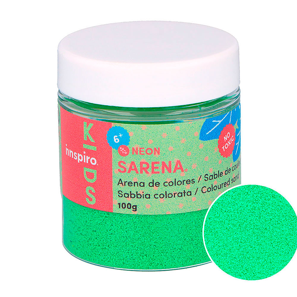 Arena de Colores Neon Verde 100 Gr.