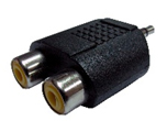 Adaptador De Audio 2 Rca Hembra A Jack Macho 3,5Mm