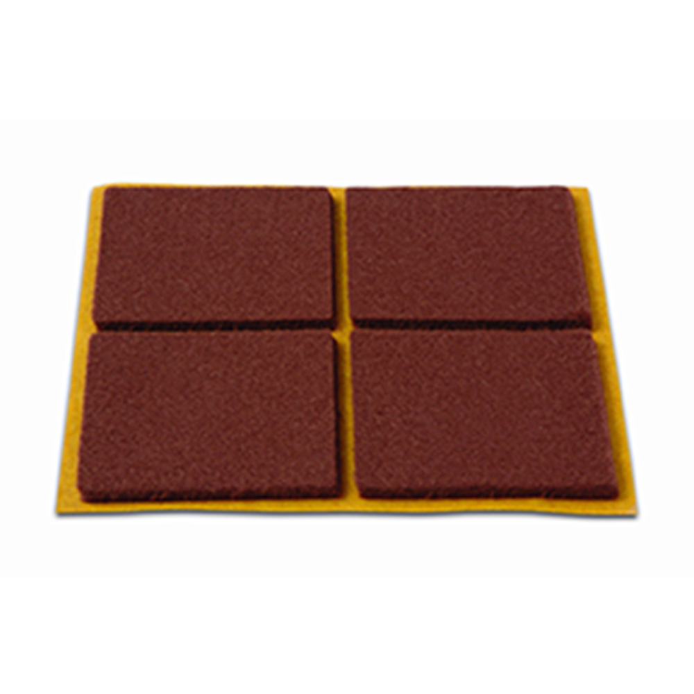 Deslizadores 44x38 Mm / Marrón. Blister 4 Rectángulos