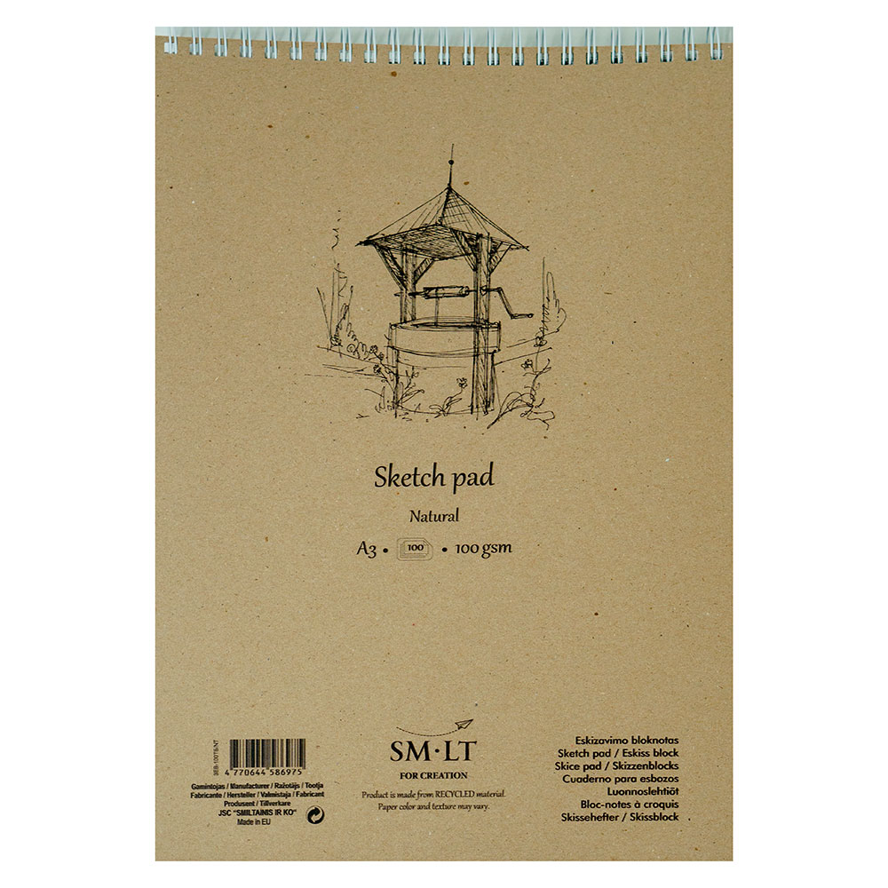 Sm Lt Bloc Bocetos con Espiral Din A3 100 g