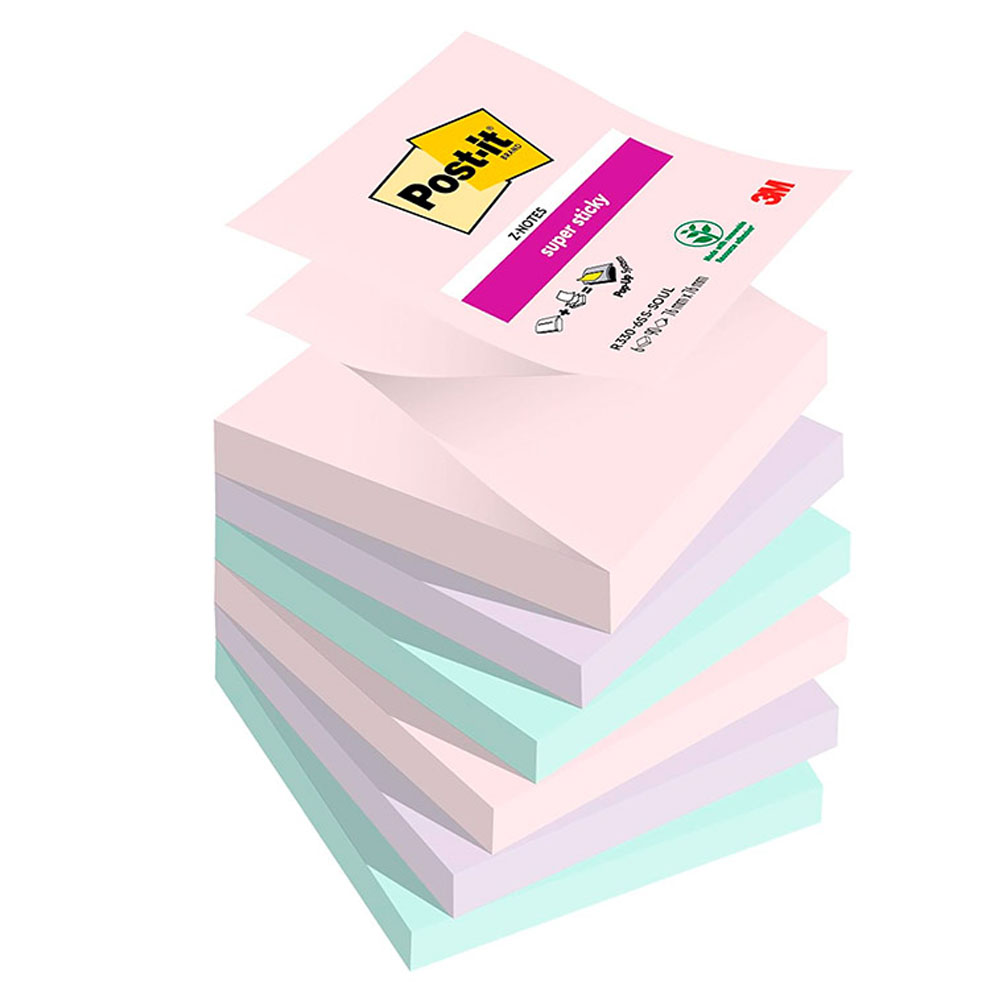 Post-It Super Sticky Z-Notas Soulful 90 Hojas