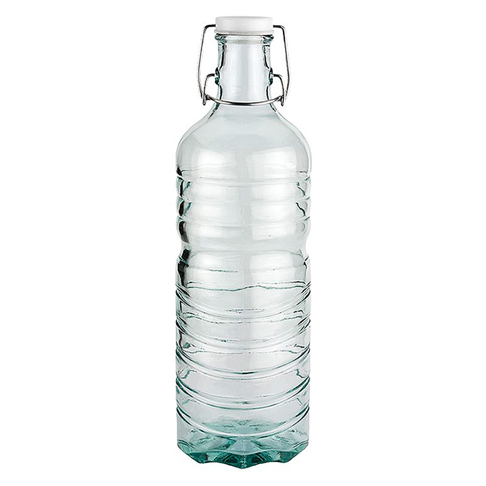 Botella de agua de cristal transparente 1 litro