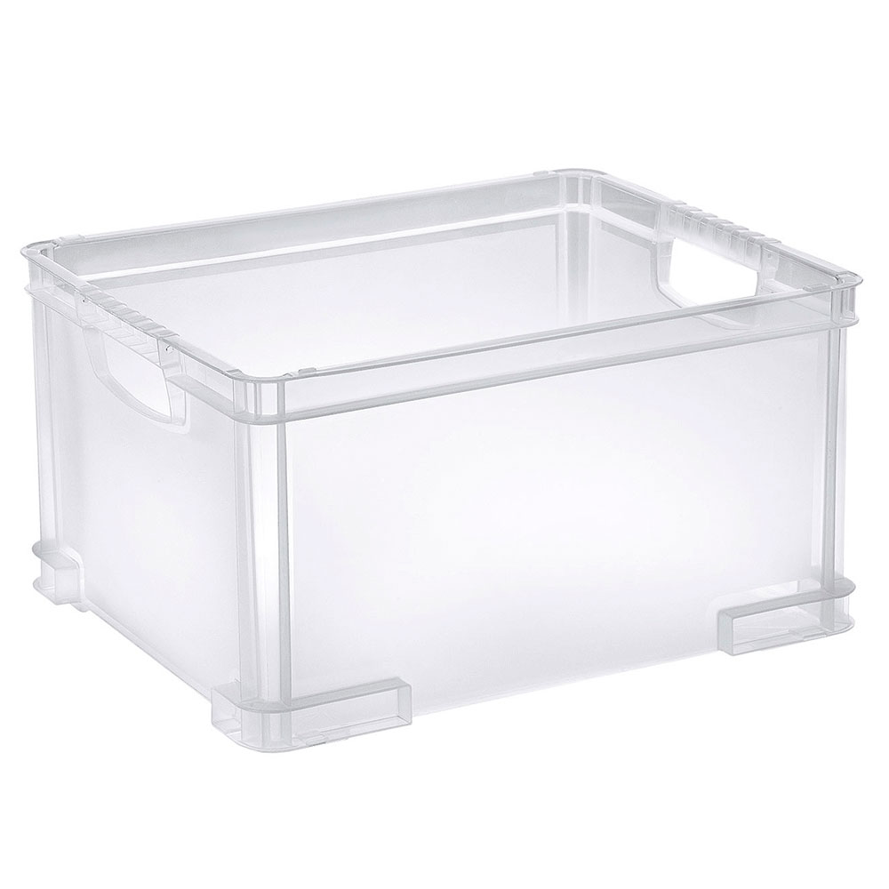 Caja de plástico nº12 transparente con ruedas de 41 x 73,2,x 41 cm