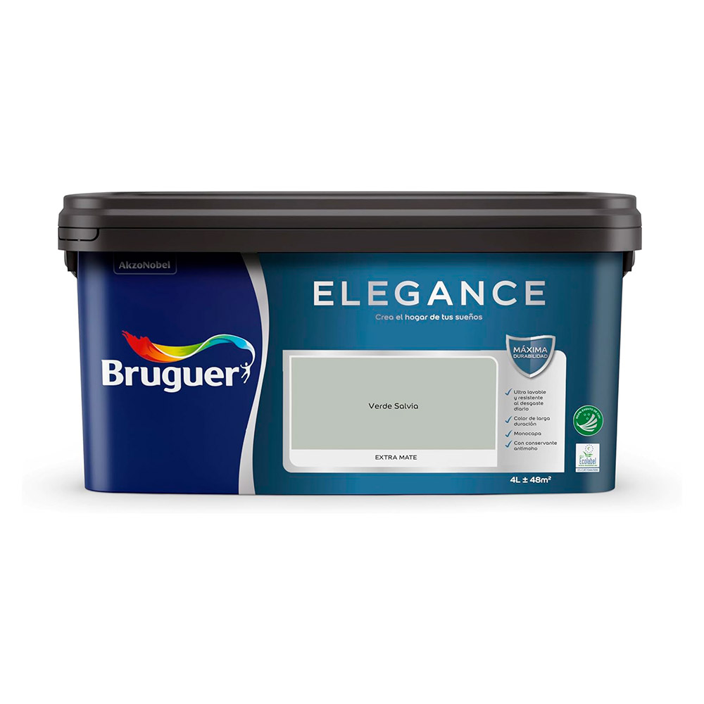 Pintura Bruguer Elegance Verde Salvia 4 l