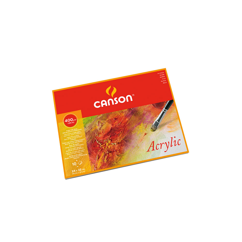 Bloc Enc 4L 10 Canson Acrylic Fino 400G 24x32Cm 10H