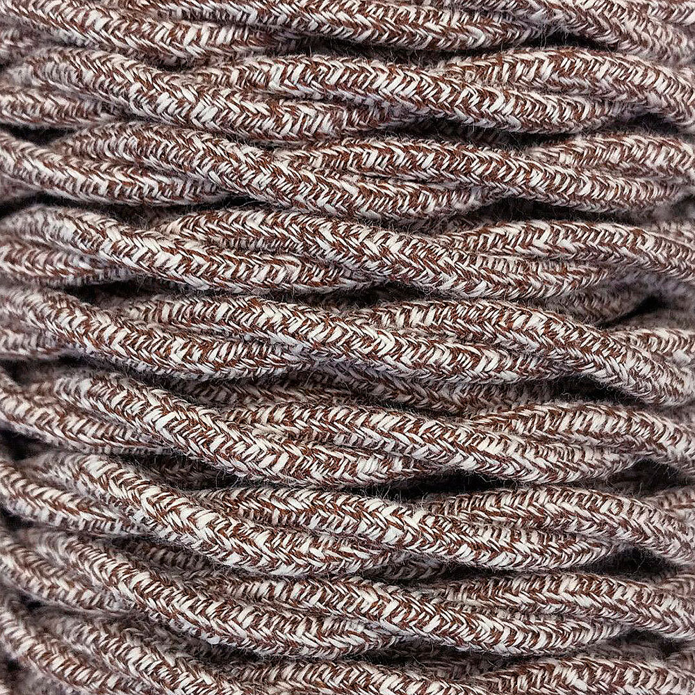 Cable trenzado textil MARRÓN