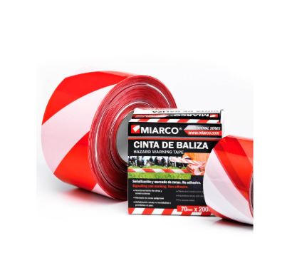 Rollo Politeno Señalización 0,07x200 Mt. Rojo y Blanco