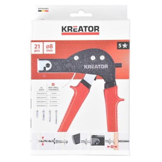 Alicate para Anclaje Hierro Herramia 8mm + 20pzs. KRT619001