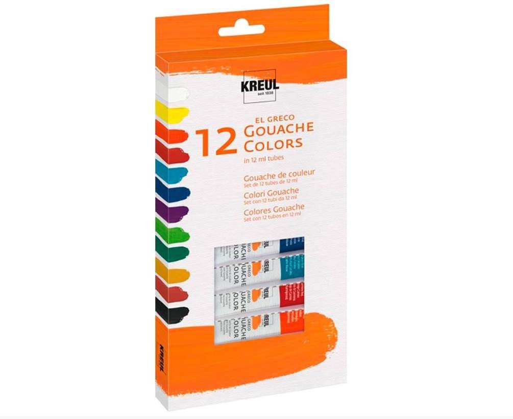Pintura el Greco Gouache Colors 12u 12ml