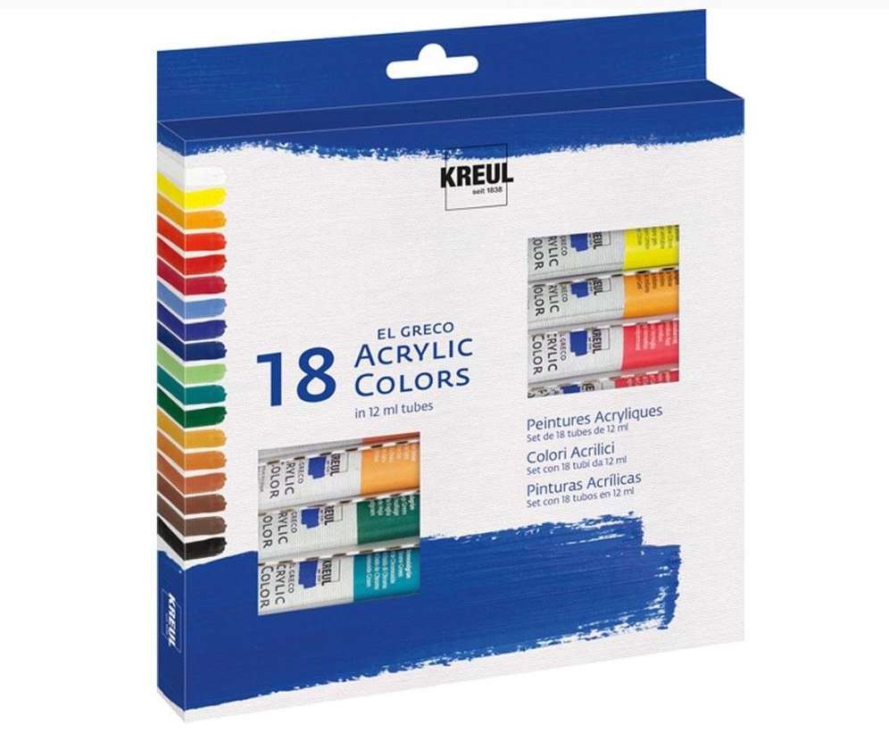 Pintura el Greco Acrílica 18u 12ml