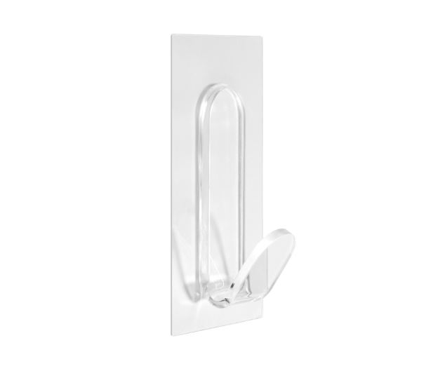Colgador Adherente Reutilizable Transparente 110x61x30 mm.