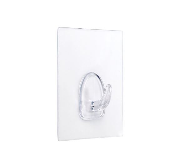 Colgador Adherente Reutilizable Transparente Base 80x62 Mm.
