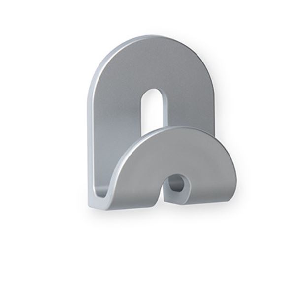 Colgador Adhesivo Calma Cromo Mate 80x64x36 mm.