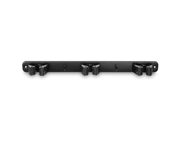 Colgador Escobas Negro Mate 32x370x46 mm.