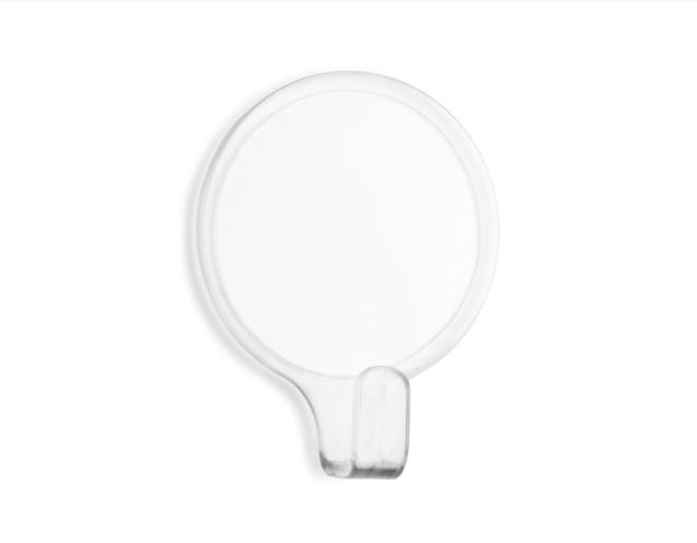 Colgador adhesivo circular transparente 53 x 42 x 17 mm (2 uds.)