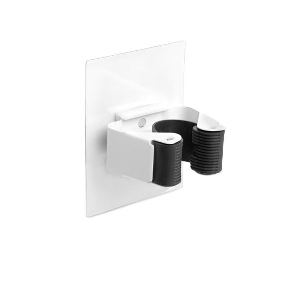 Colgador removible para escobas blanco 80 x 62 x 45 mm.