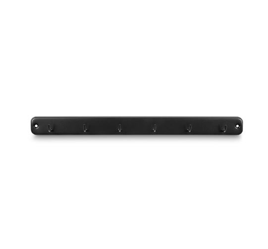 Colgador cocina 6 ganchos negro mate 32 x 370 x 30 mm.