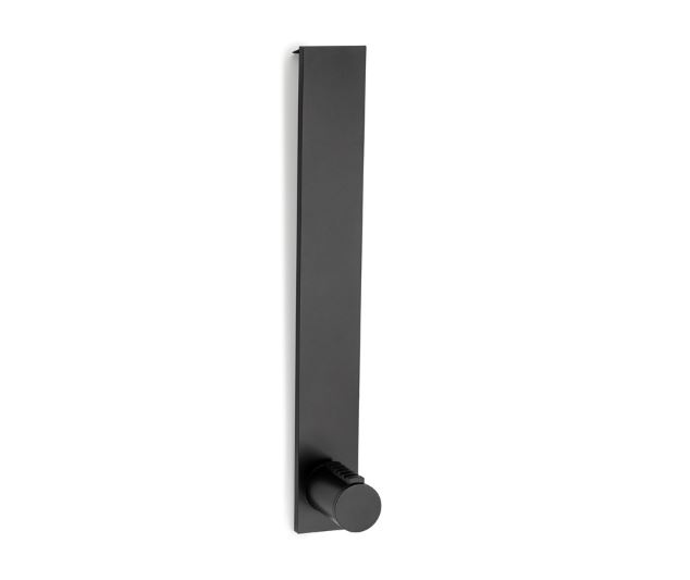 Colgador sobrepuerta negro mate 296 x 40 x 66 mm.
