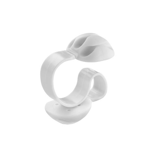 Clip Triple Blanco Fijación de Cables