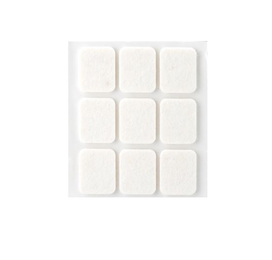 Fieltro Lana Adhesivo Blanco 3x29x23 mm. (9u.)