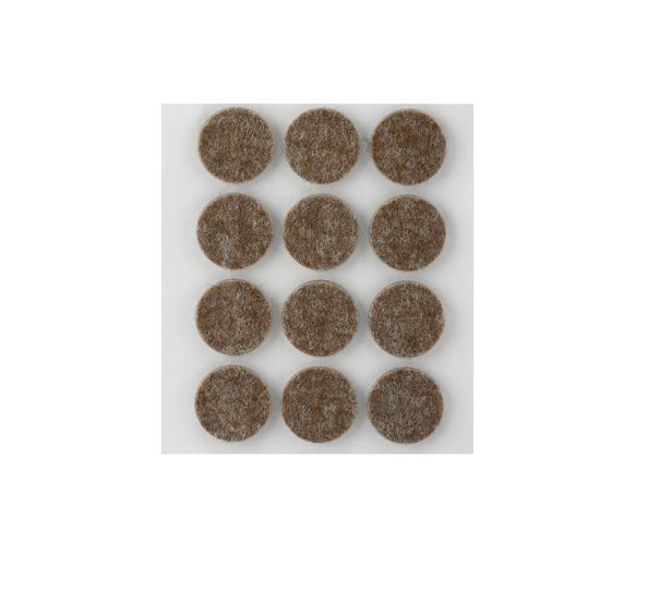 Fieltro Lana Adhesivo Marrón 3x22x22 mm. (12u.)