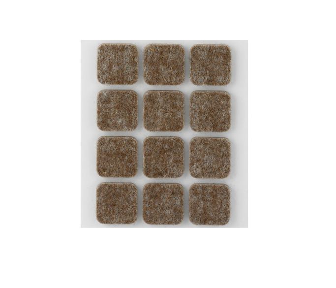 Fieltro Lana Adh. Marrón 3x22x22 mm. (12u.)