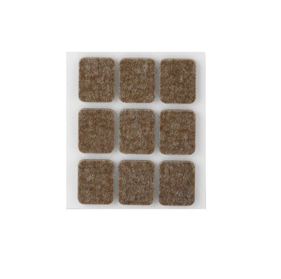 Fieltro Lana Adhesivo Marrón 3x29x23 mm. (9u.)