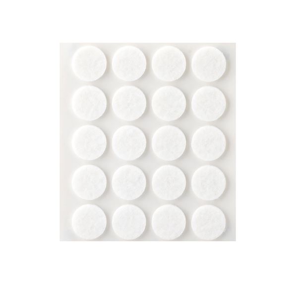 Fieltro Sintético Adhesivo Blanco 3x17mm. (20u.)